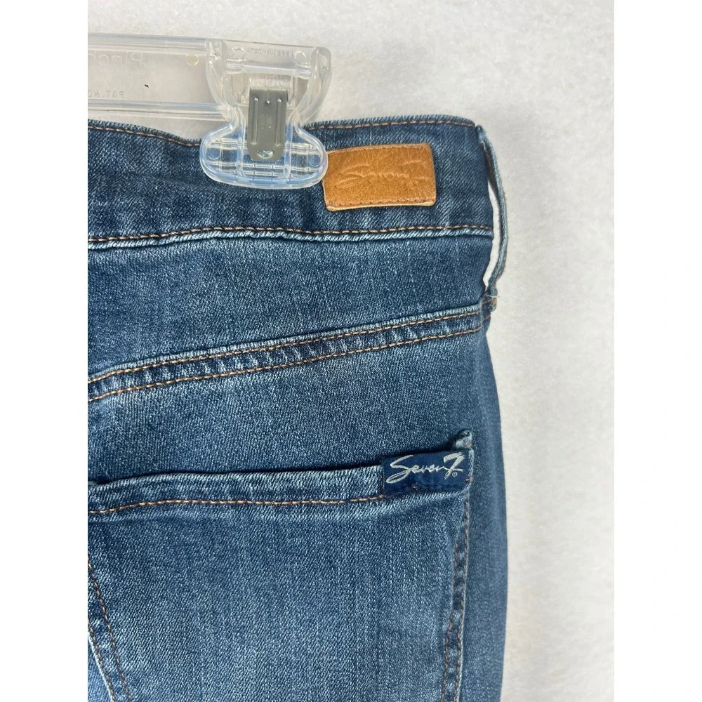 Seven7 Slim Fit Jeans Women 10 Blue Weekend Raw Hem Medium‎ Wash